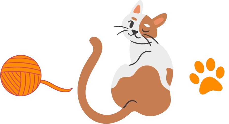 Dessin Chat Marron qui joue Pet Sitter Garde d'animaux Mios Gironde Landes